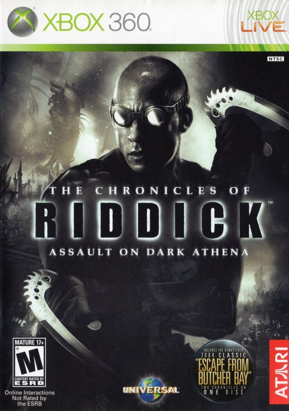 Chronicles of Riddick: Assault on Dark Athena box art for Xbox 360